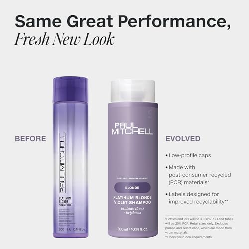 Paul Mitchell Platinum Blonde Violet Shampoo - Cucumber Melon Scent, 10.14 Fl Oz