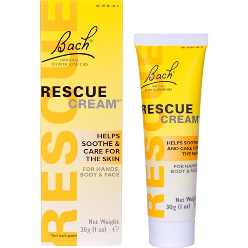 Bach RESCUE Cream - Hydrating Shea Butter Moisturizer for Hands, Body & Face, Fragrance-Free, 30g