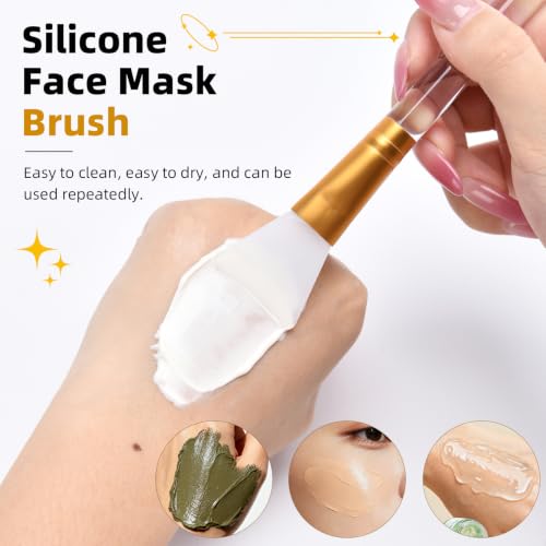 LORMAY Silicone Face Brush - Tapered Head for Even Mask Application