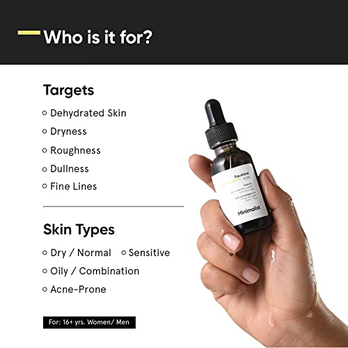 Minimalist Squalane Oil - Lightweight Moisturizer for Face, Hair & Skin | 1 Fl Oz