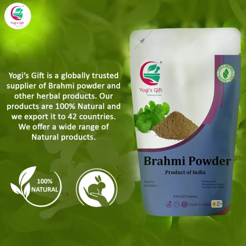 Yogi's Gift Brahmi Powder for Hair Growth - Bacopa Monnieri, 8 oz