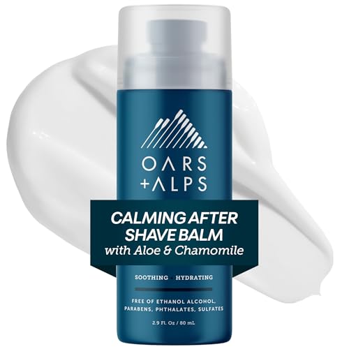 Oars + Alps Calming After Shave Balm for Men, Soothes & Hydrates, 2.9 Fl Oz