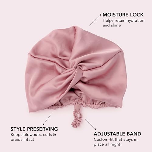 The Hair Edit Ultra Luxe Satin Sleep Bonnet for Overnight Hair Protection – Adjustable Fit