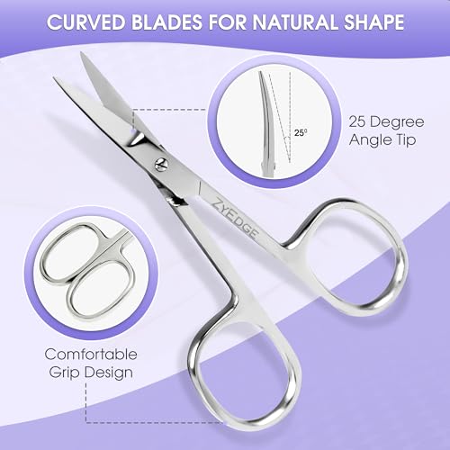 Curved Cuticle Scissors Stainless Steel Manicure Tool for Precise Nail Care