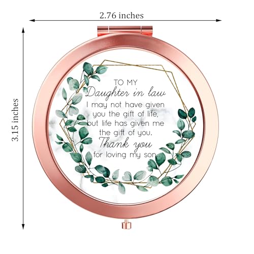 To My Daughter-in-Law Compact Mirror - Sentimental Gift for Weddings, Birthdays, Christmas