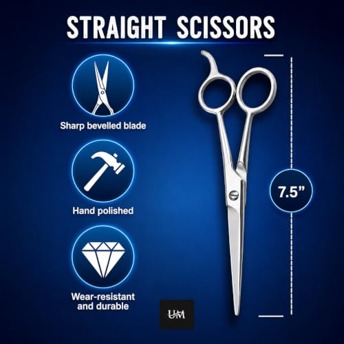 UM Supplies 7.5-Inch Professional Stainless Steel Barber Hair Shears