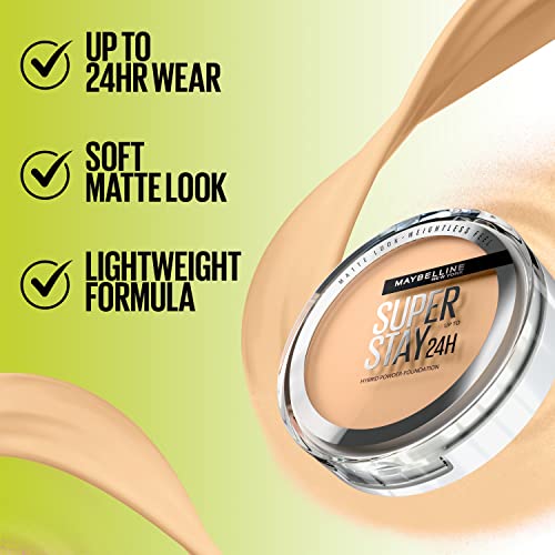 Maybelline Super Stay Hybrid Powder Foundation, 24HR Matte Finish, 220