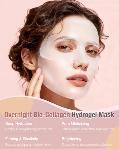 Bio-Collagen Hydrogel Sheet Mask - Deep Hydration & Firming, 5 Pack