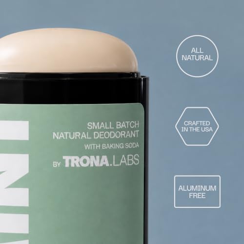 Natural Aluminum-Free Deodorant for Men & Women - Long Lasting Mint Scent, Baking Soda Based, Cruelty-Free, USA Made