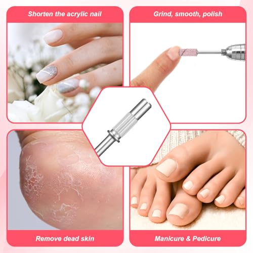 8-Piece Mini Mandrel Nail Drill Bits Set for Electric Nail Drills