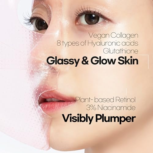 Aurtier Deep Collagen Overnight Mask for Glass Skin, Hydrating & Firming, Vegan Collagen, Pore Minimizer, Sensitive Skin Safe
