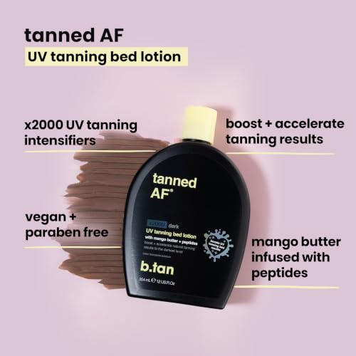 B.TAN Dark UV Tanning Lotion - Indoor/Outdoor Bronzer & Accelerator