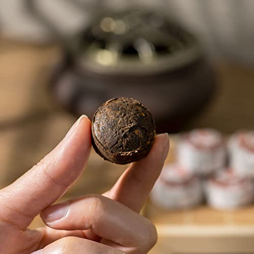 Teavivre Aged Pu-erh Mini Tuocha Tea - 100g Ripe Fermented Tea
