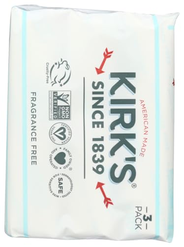 Kirk's Frag Free Soap Bar 3-Pack for Sensitive Skin