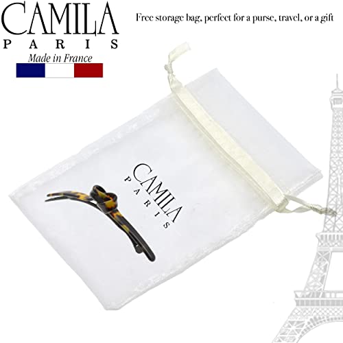Tokyo 3.75 Inch Handmade French Hair Barrette Clip - Metal-Free Closure, Strong Hold for All Hair Types