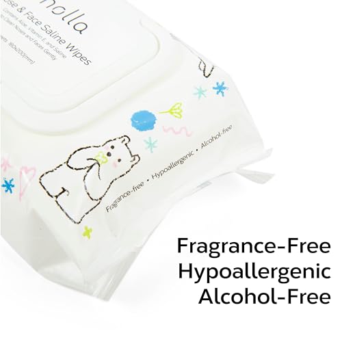 Nolla Unscented Nose and Face Wipes for Babies & Kids | 180 Count