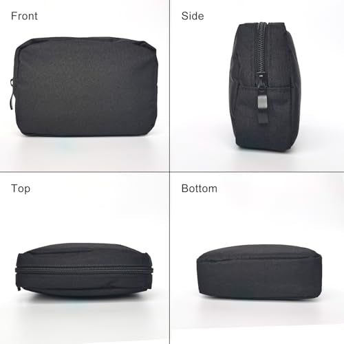 HSYAMY Small Travel Makeup Bag - 2 Pack Waterproof Nylon Pouch Organizer
