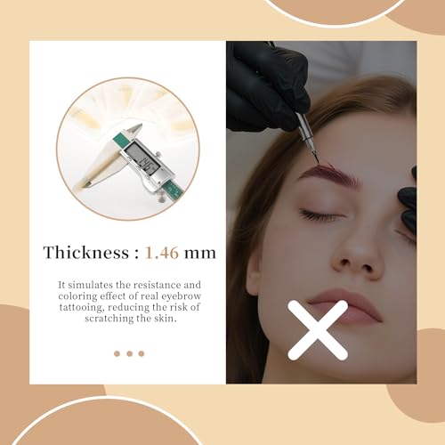 Dynvue 20pcs Tattoo Practice Eyebrow Stickers - Realistic Silicone Skin