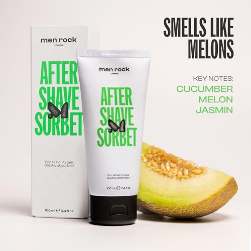 Men Rock After Shave Sorbet - Soothing Face Moisturizer for Men - 3.4 oz