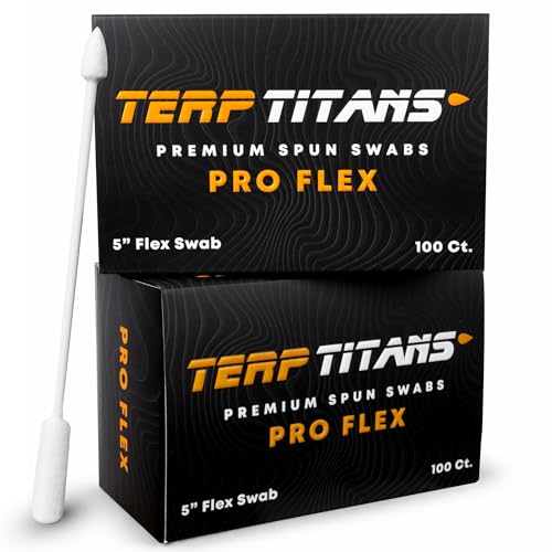 TerpTitans Pro Flex Cotton Swabs - 2-Pack, 100ct, 5-Inch Flexible Tips