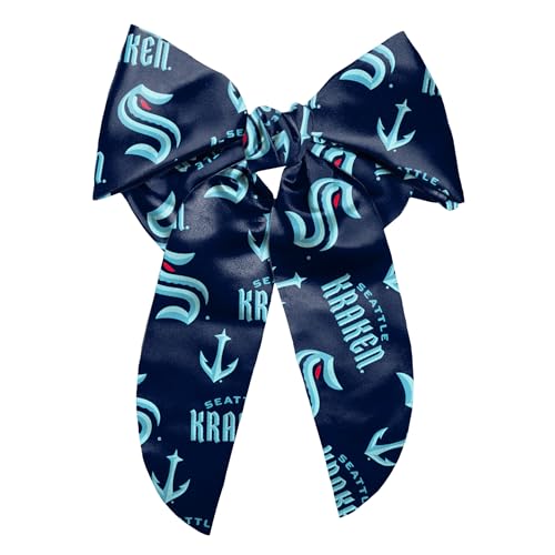 Littlearth NHL Seattle Kraken Big Bow Hair Clip - Official Team Spirit Accessory