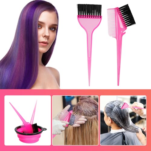 Hair Dye Brush and Bowl Set – Mixing Tool Kit for Coloring
