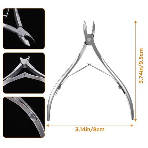 Ptwola 12-Pack Professional Stainless Steel Cuticle Trimmer & Nail Nipper Set