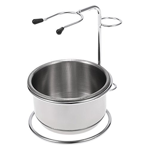 Anself 2-in-1 Stainless Steel Shaving Bowl Set with Holder