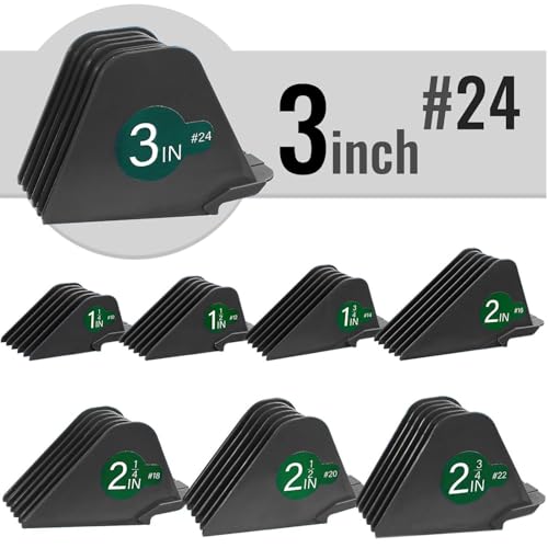 3 Inch Hair Clipper Guards - Dark Gray, 8pcs Set (1.25-3 Inch)