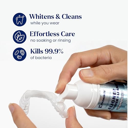 Movemints Aligner & Retainer Cleaning Foam + Whitening (1.69 Fl Oz)