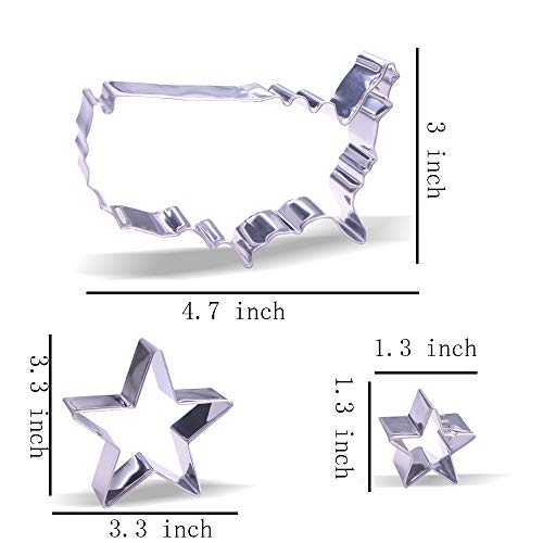 4th of July Cookie Cutter Set - 8 Stainless Steel Shapes