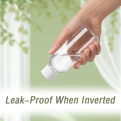 12pcs 30ml Refillable Transparent Travel Cosmetic Bottles Set with Leak-Proof Screw Lids