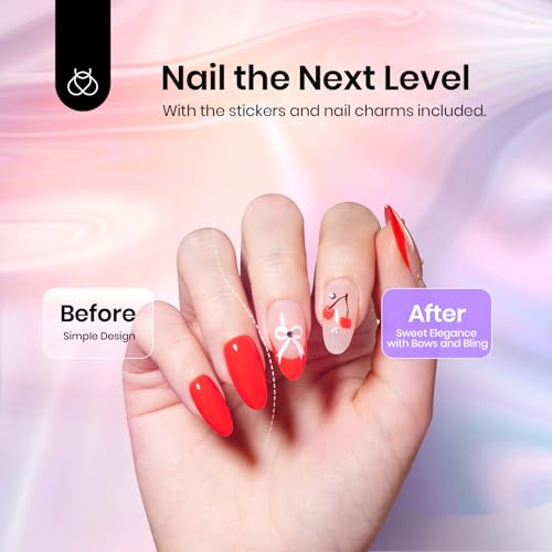 Beetles 8Pcs Double-Ended Nail Art Brush Set with Stickers