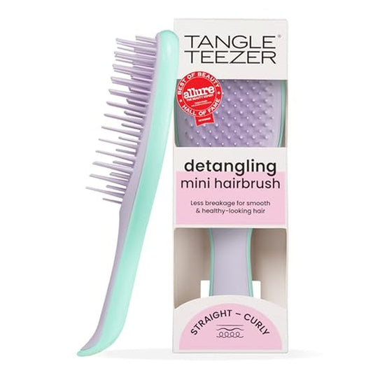 Tangle Teezer Ultimate Detangler Brush, Eliminates Knots & Reduces Breakage, Travel-Size Mini Hair Brush for Straight to Wavy Hair Types, Wisteria Leaf
