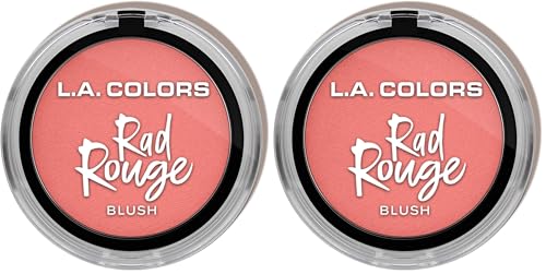 L.A. COLORS Rad Rouge Blush - Bodacious, Long-Lasting Pigmented Powder (2 Pack)