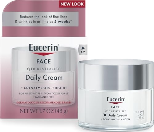 Eucerin Q10 Anti-Wrinkle Face Cream, 1.7 Oz Jar for Sensitive Skin