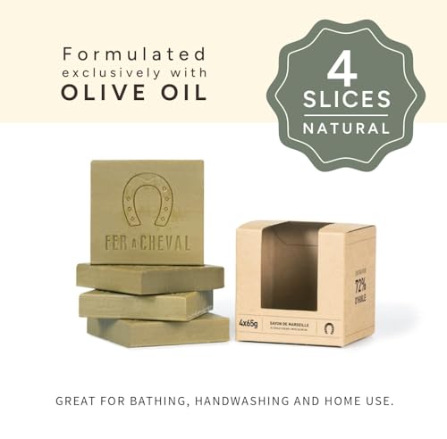 Fer à Cheval Pure Olive Marseille Soap Bar Slices - 4x65g