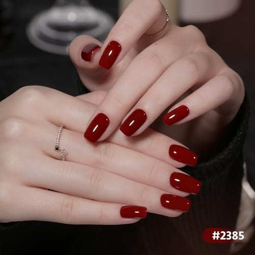GAOY 6 Colors Red Glitter Gel Nail Polish Set - UV/LED Cure