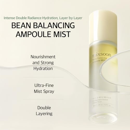 Mixsoon Hydrating Face Mist with Hyaluronic Acid - Balances Oil & Moisture, Soothes Skin, 100ml