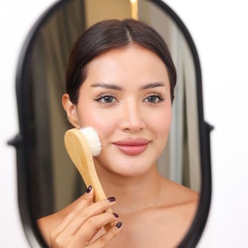 Lymphatic Drainage Dry Brush Set - Body & Face Brushes with Natural Bristles