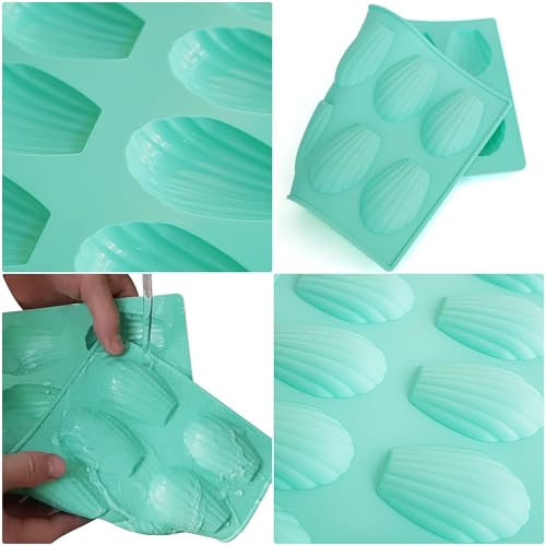 Zorazio Silicone Madeleine Pan Set - 3 Nonstick Baking Molds