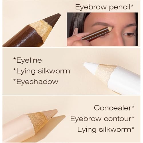 Eyebrow Lift & Contour Pencil Set - 3 Long-Lasting Makeup Pencils