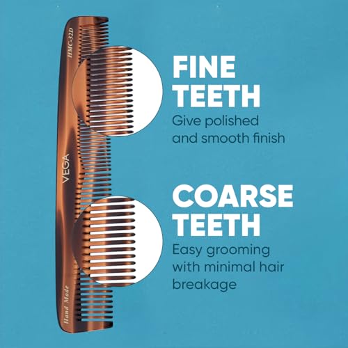 VEGA Hand Made Hair Comb Set - 4 Piece Professional Grooming Collection