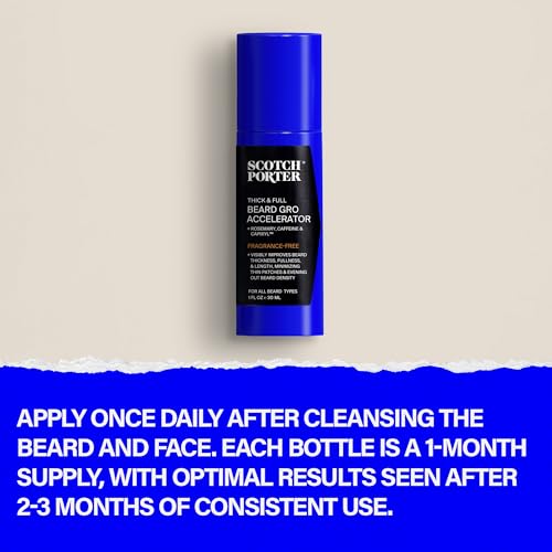Scotch Porter Beard Gro Concentrate - Thick & Full Beard Growth Serum for Men