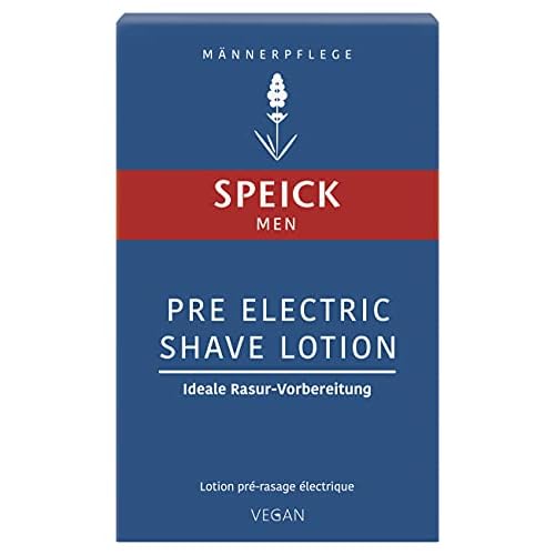Speick Men Pre Electric Shave Lotion with Relaxing Lavender Oil and a Blend of Essential Oils, Natural Vegan Skin Care, 3.4 Fluid Ounces