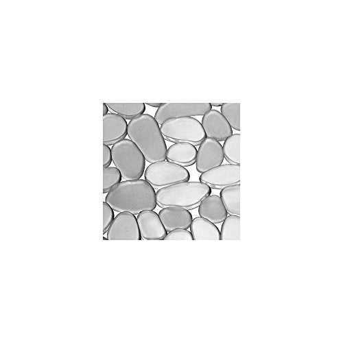 iDesign Pebblz Sink Grid - Non-Skid Plastic Dish Protector Mat, 11.75" x 15.75", Gray