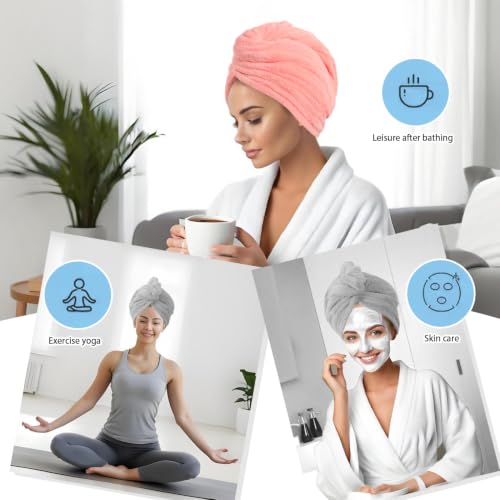 Microfiber Hair Drying Towel Wrap - Super Absorbent & Soft
