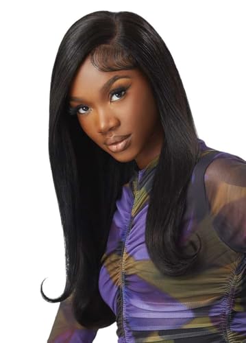Outre 100% Human Hair Purple Pack Yaki - 8 Inch, Jet Black