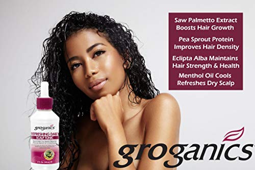 Groganics Refreshing Daily Scalp Tonic - 4 fl oz Hair Growth Treatment