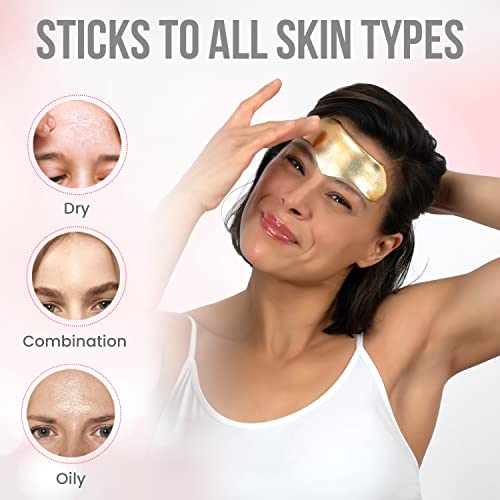 MISS SPA Hydrating Forehead Wrinkle Patches - Anti-Aging Serum Hydrogel Mask, 4 Patches